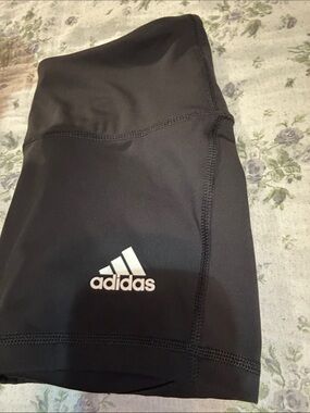 adidas Black Leggings with White Logo Accent
